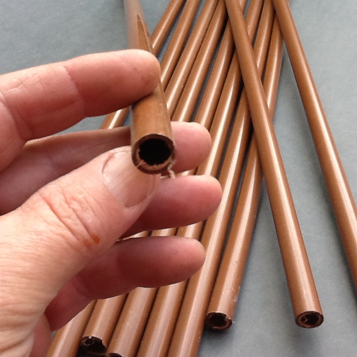 Brown PVC Tubing 500mm Long X 12mm Diameter PVC Tubes