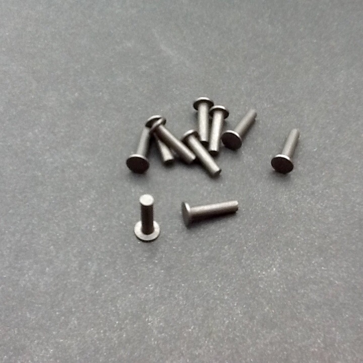 Solid Rivets 1/8" Diameter 1/2" long Flat Head Rivets
