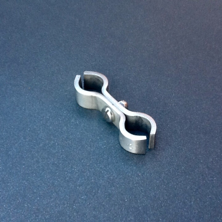 Aluminium Double PipeClamp Bracket Double Ports 24mm Diameter