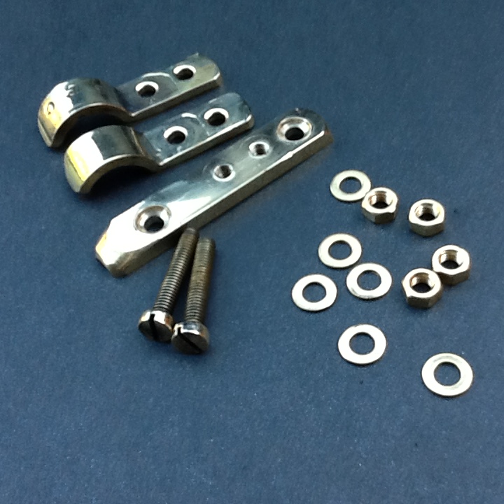 Brass Pipe Pole Wall Mounting Bracket 18mm Diameter Solid Brass