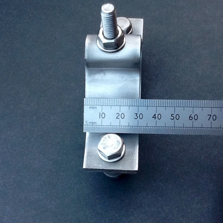 Universal Pipe Clamp 58mm Diameter Stainless Steel 316L
