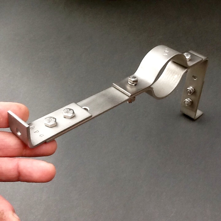 StandOff Pipe Clamp Adjustable 50mm Stainless Steel 316L