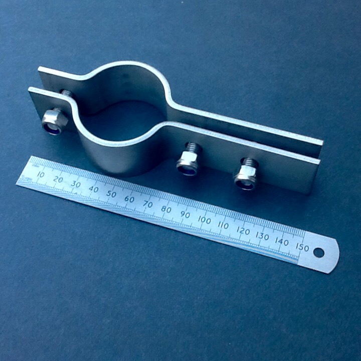 Stainless Steel Pipe Support Bracket 44mm Diameter Port / 25mm X 3mm