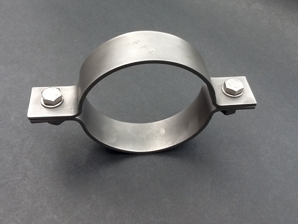 105mm Diameter Pipe Clamp Stainless Steel 316L Grade 30mm X 3mm