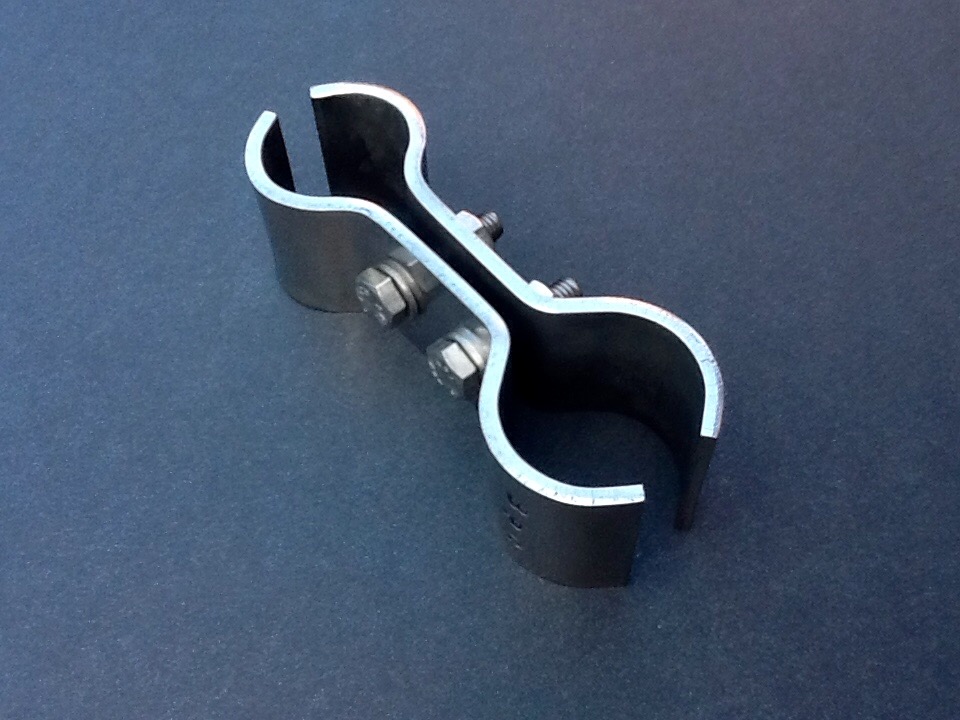 25mm 38mm Pole Clamp Double Size Combination Stainless Steel