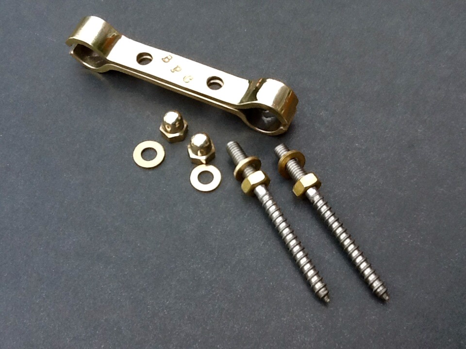 60mm Pipe Spacing Bracket Shower Plumbing Solid Brass 15mm Pipes