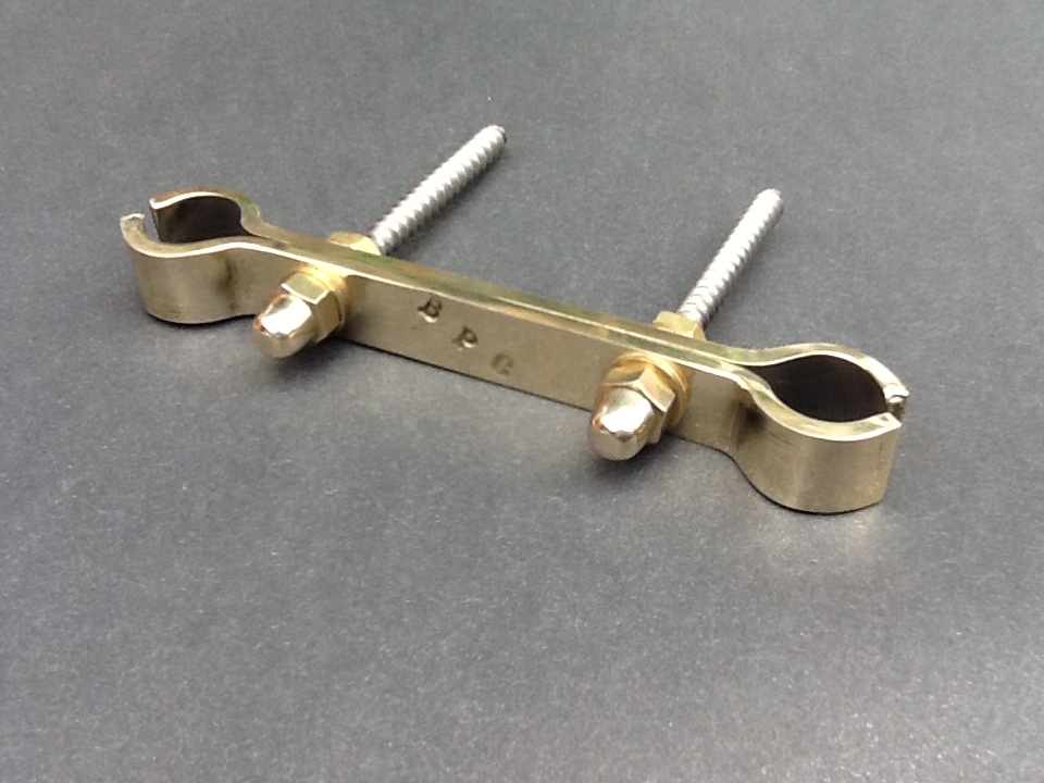 70mm Pipe Spacing Bracket Shower Plumbing Solid Brass 15mm Pipes