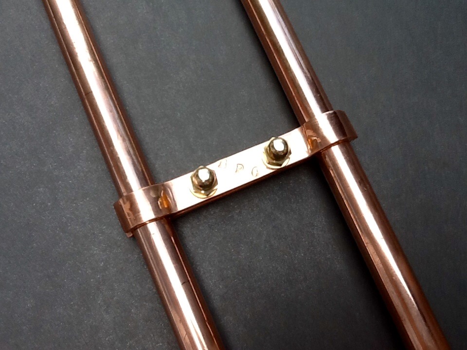 Bathroom Plumbing Shower Bracket 70mm Spacing Solid Copper