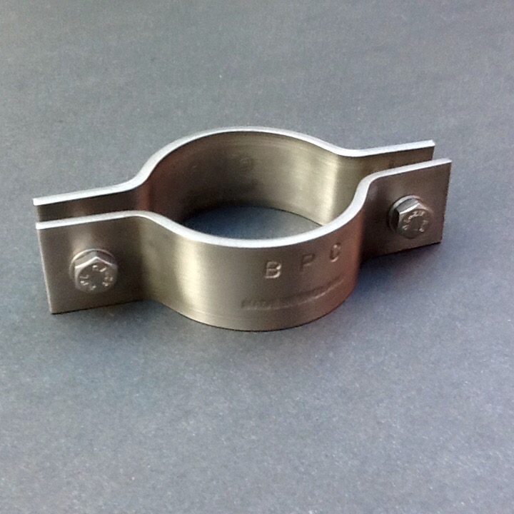 Pipe Clamp 55mm Stainless Steel 25mm Banding X 3mm BPC292D