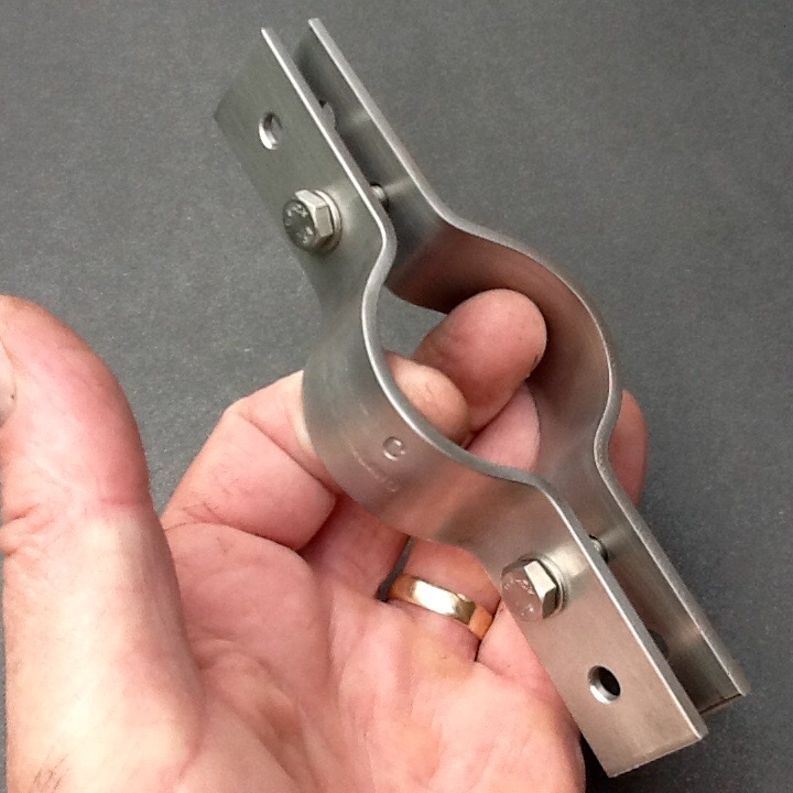 Pipe Bracket 60mm Stainless Steel 25mm Banding Pipe Brackets BSF284