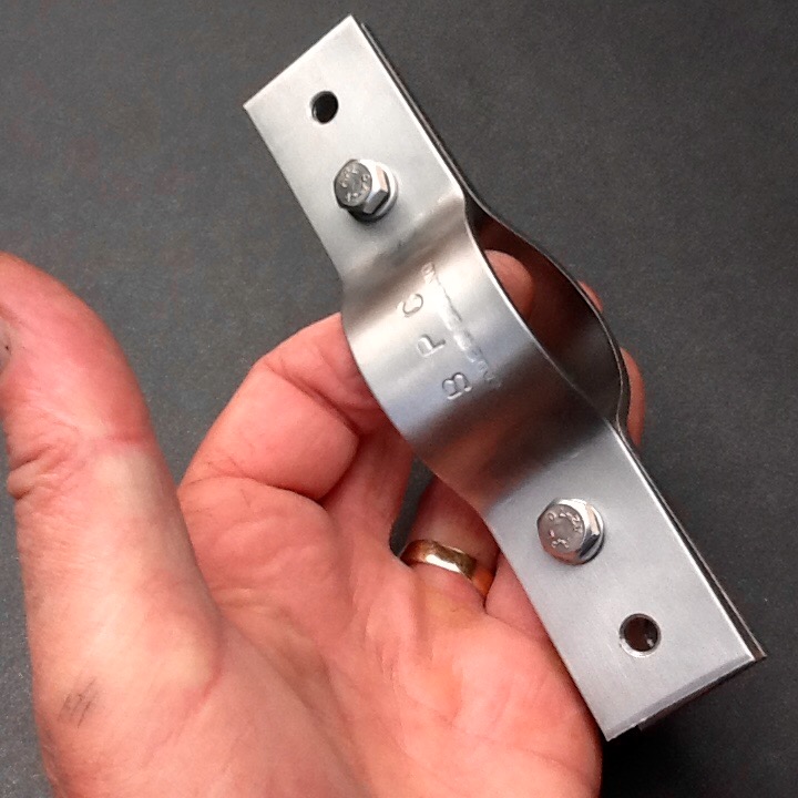 35mm Pipe Installation Bracket Stainless Steel 30mm Banding