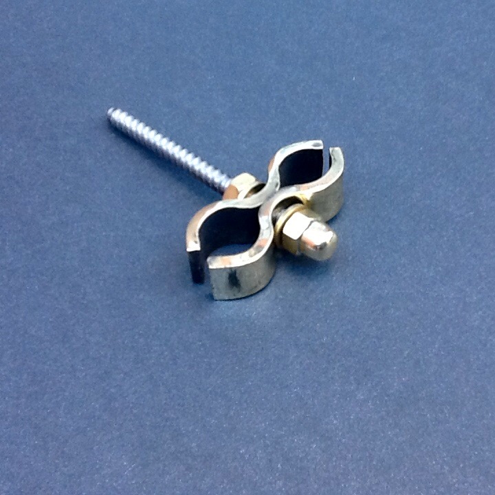 Wall Mount Pipe Clips Solid Brass For 15mm Diameter Pipes