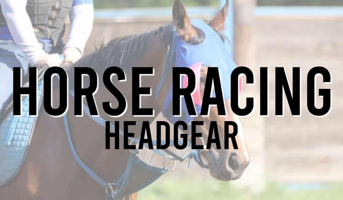 Horse Racing Headgear Racehorses Running in Headgear