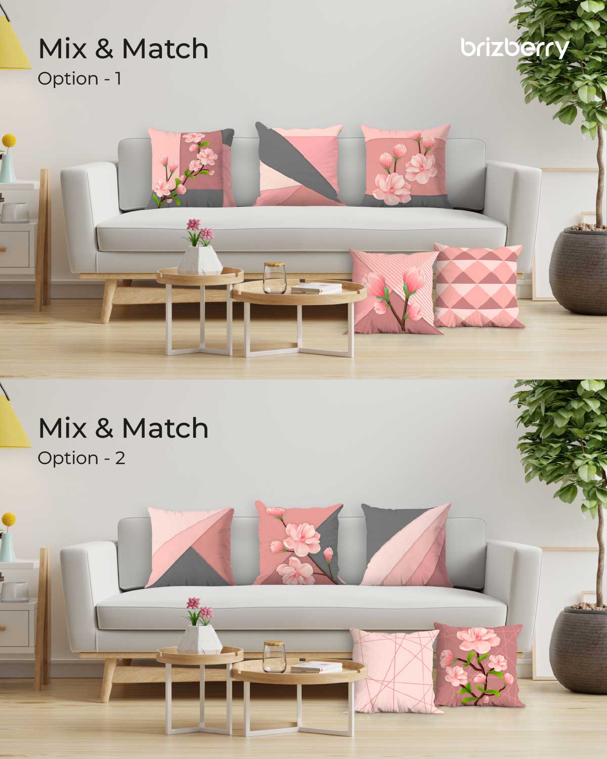 Cushion Covers, Design 2 brizberry the world of art