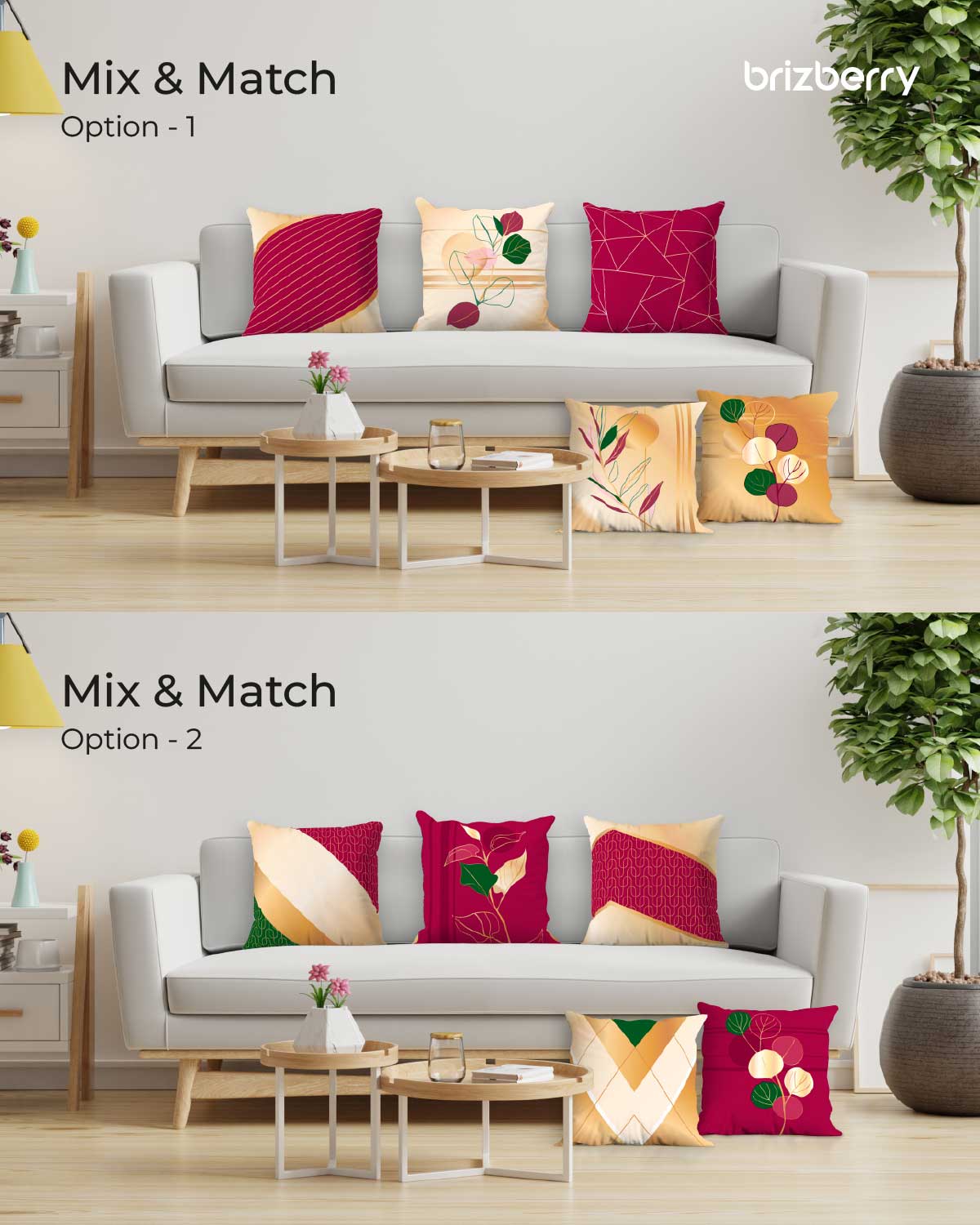 Cushion Covers, Design 4 brizberry the world of art