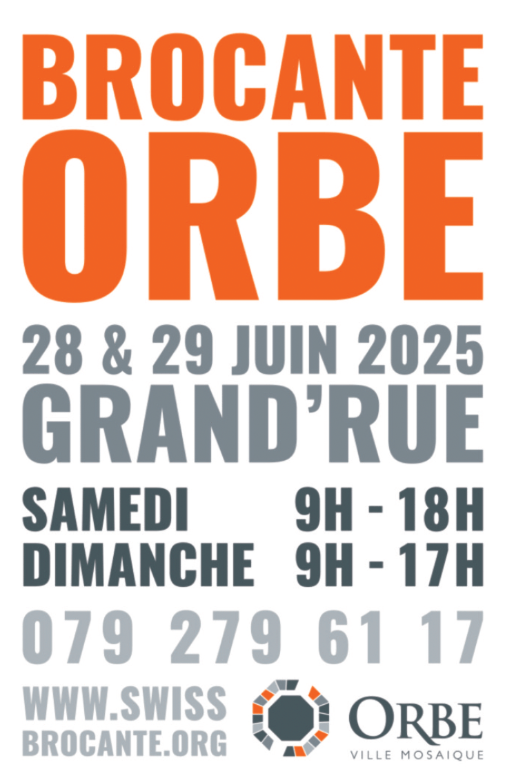 Brocante d’Orbe Grand’Rue Brocante Suisse Brocantic