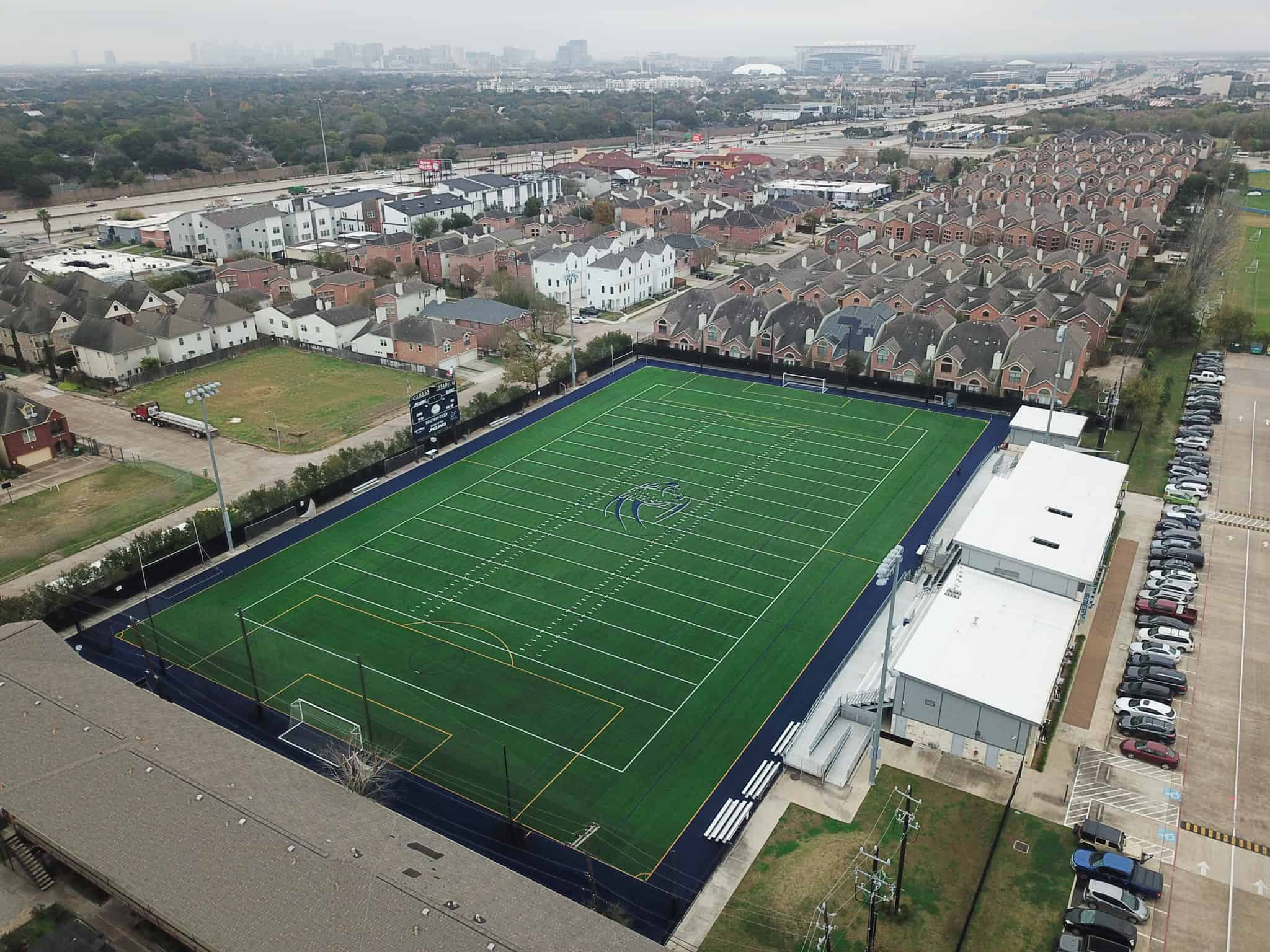 The Emery/Weiner School Brock USA Shock pads for artificial turf