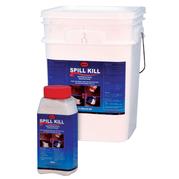 Spill Kill Water/Glycol, A super absorbent powder that absorbs waterbased spills for easy cleanup.