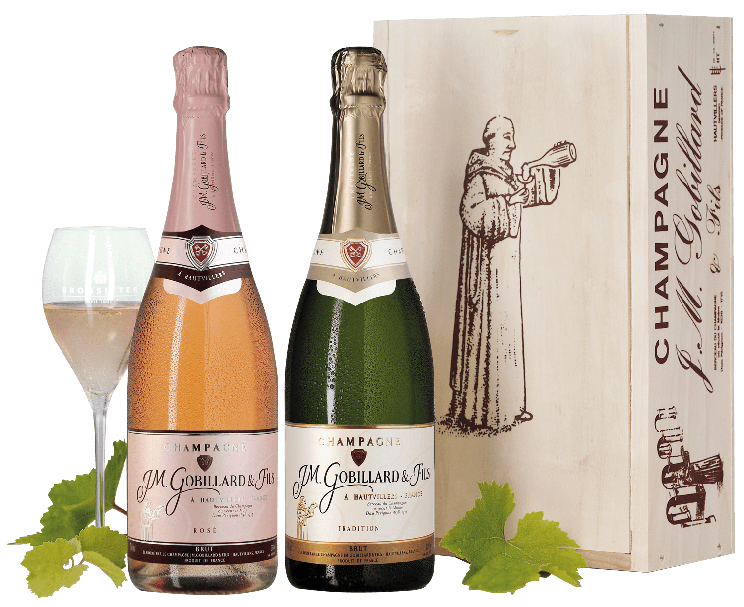 Champagne Gobillard "Rosé et Blanc" in der edlen ChampagnerKiste