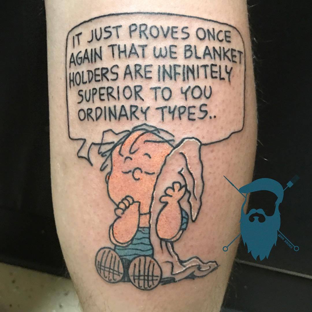 Peanuts’ Linus Tattoos by Aaron Broke