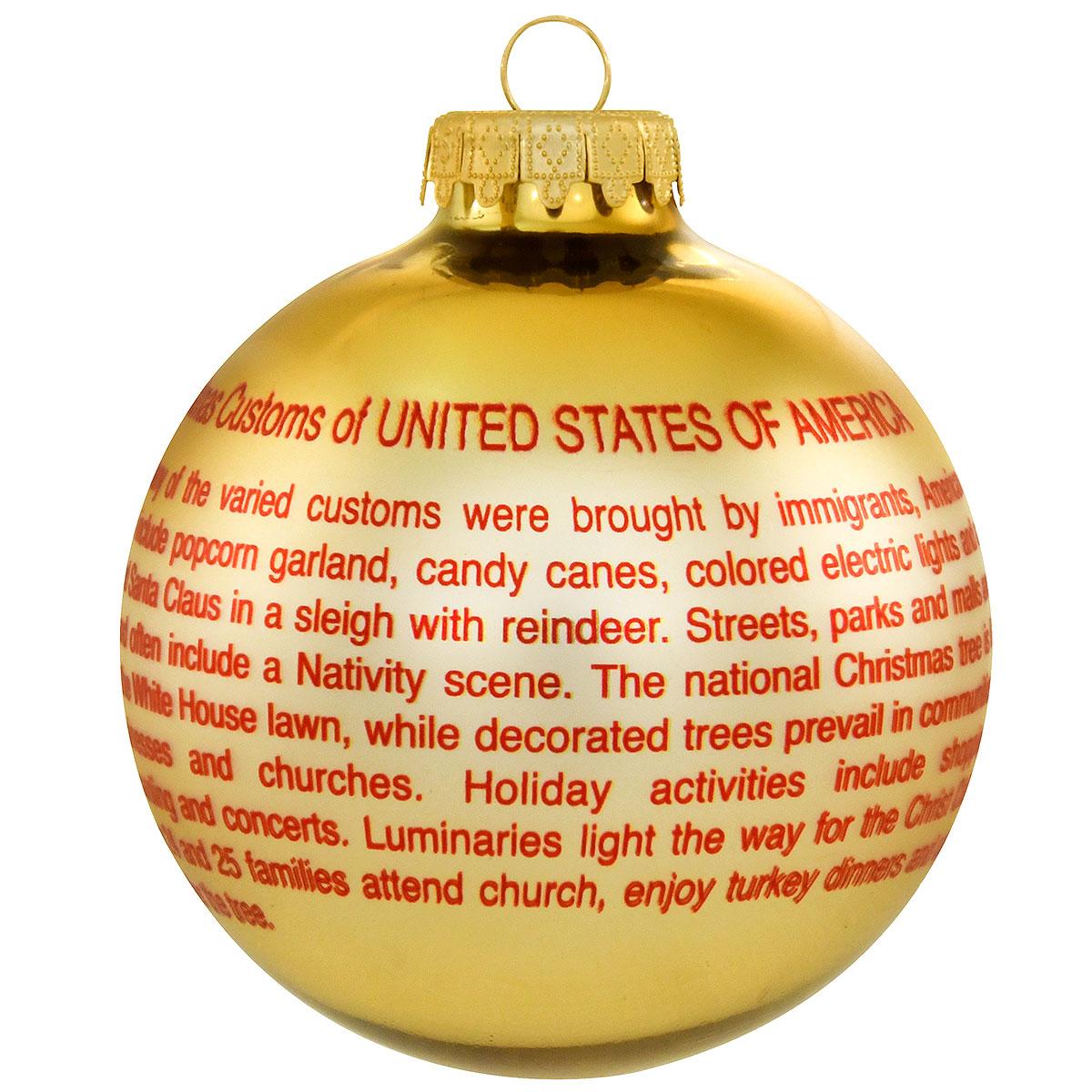 USA Christmas Custom Ornament