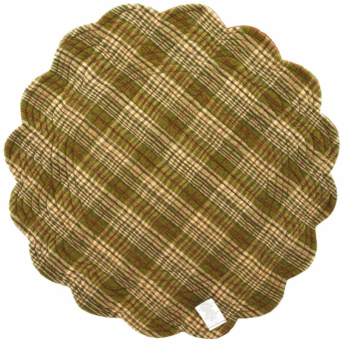 Round Red Holly Placemat