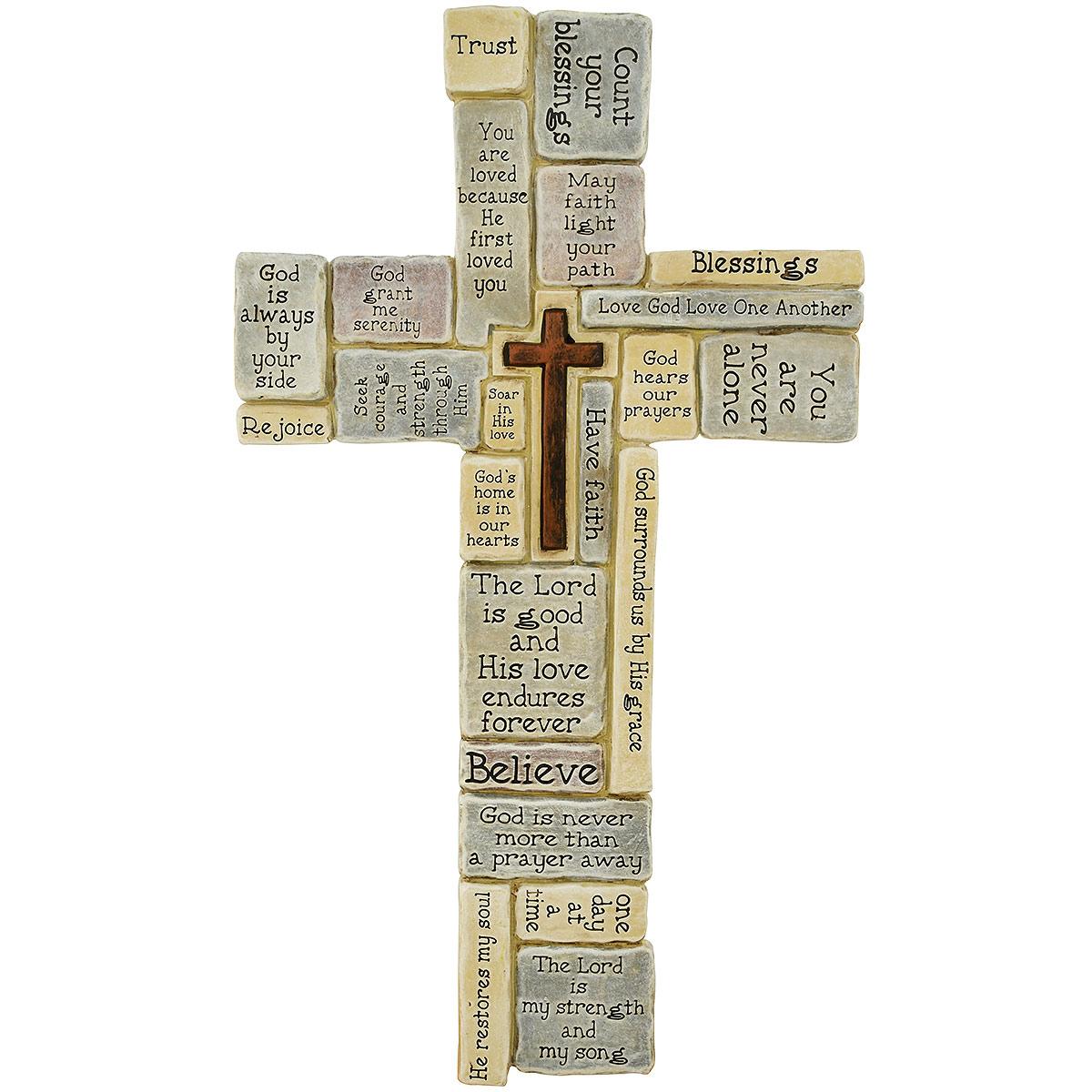 Crossword Wall Cross Plaque