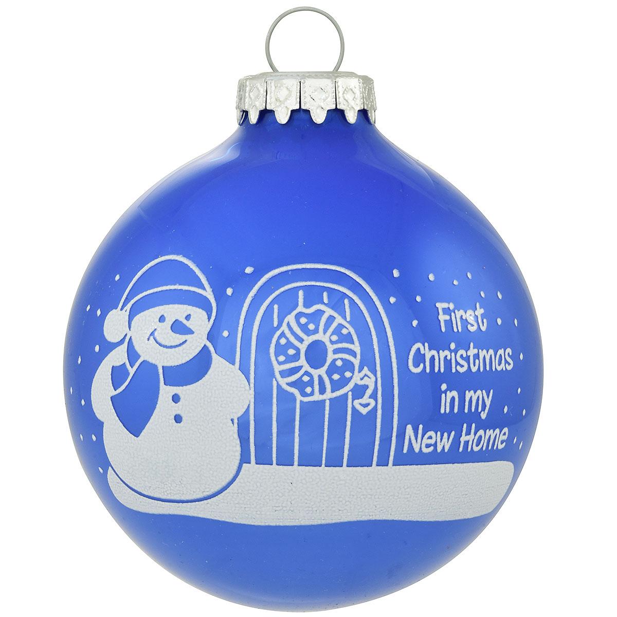Personalized First Christmas In My New Home Glass Ornament
