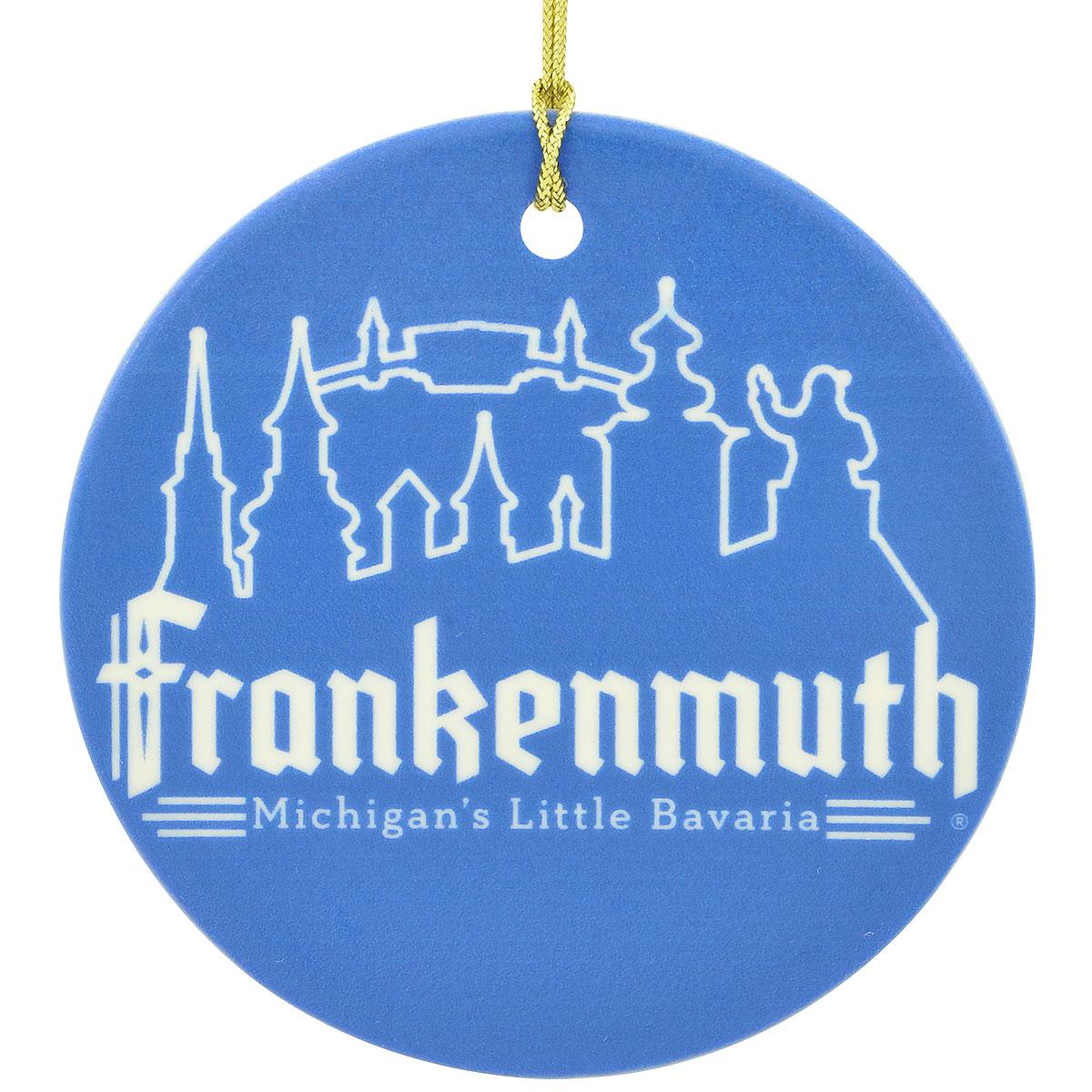 Frankenmuth Round Ceramic Ornament