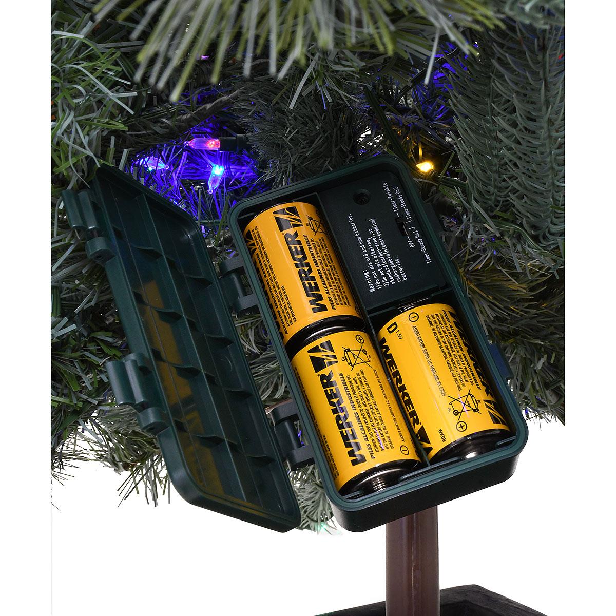 Torrey Pine Pot Cover Battery Operated With 100 LED Lights