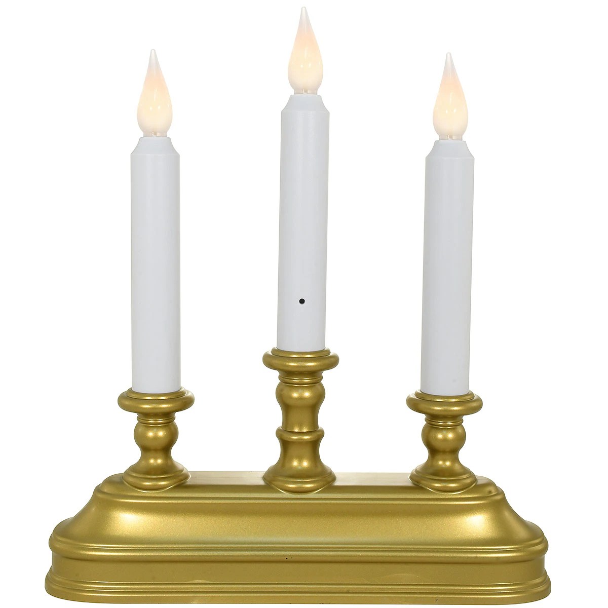 Candelabra 3 Tiered With Gold Stand LED Battery Operated