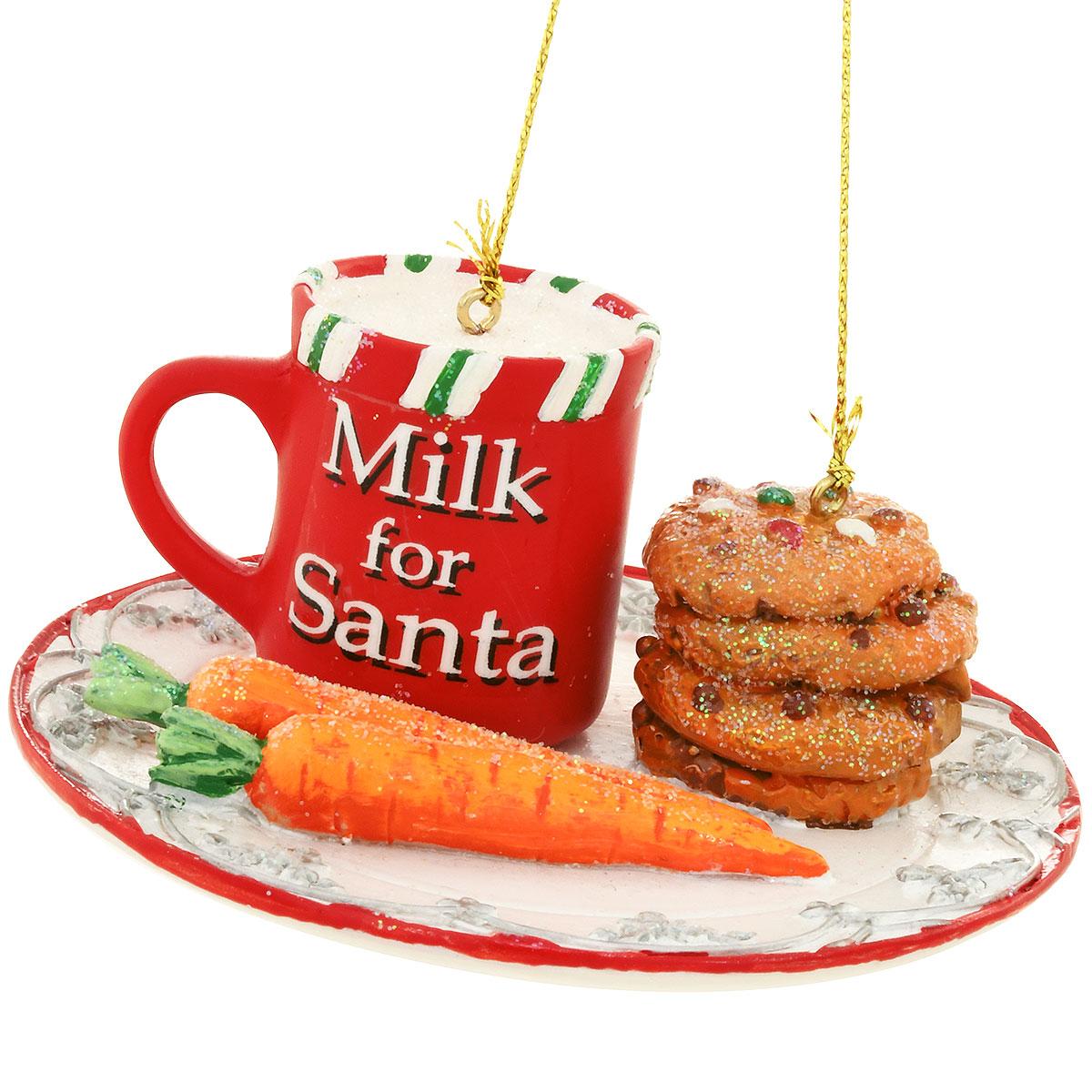 Milk For Santa With Cookies And Carrots Ornament
