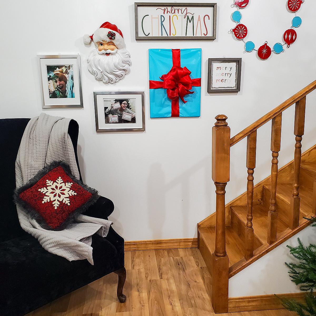 Winking Face Santa Wall Art