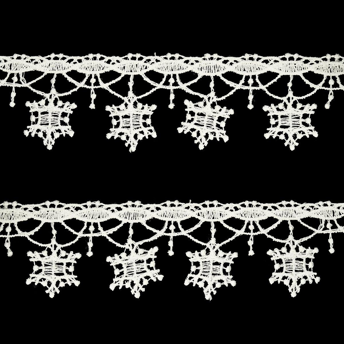 Star Lace White Tree Garland 134 Inches