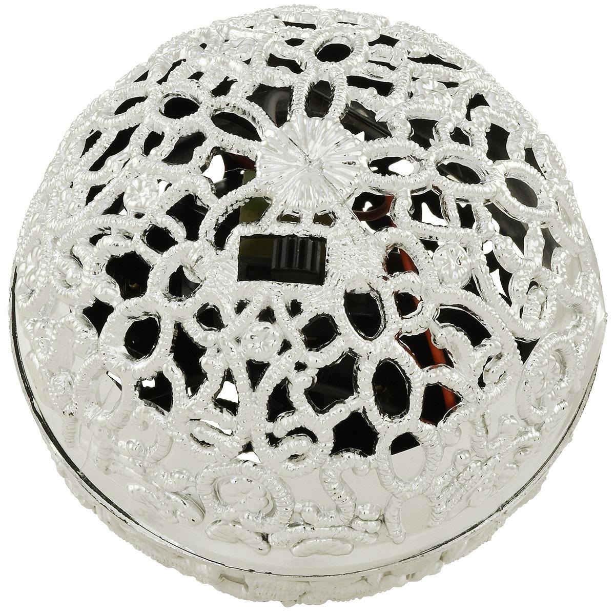 Chirping Bird Ball Silver Ornament