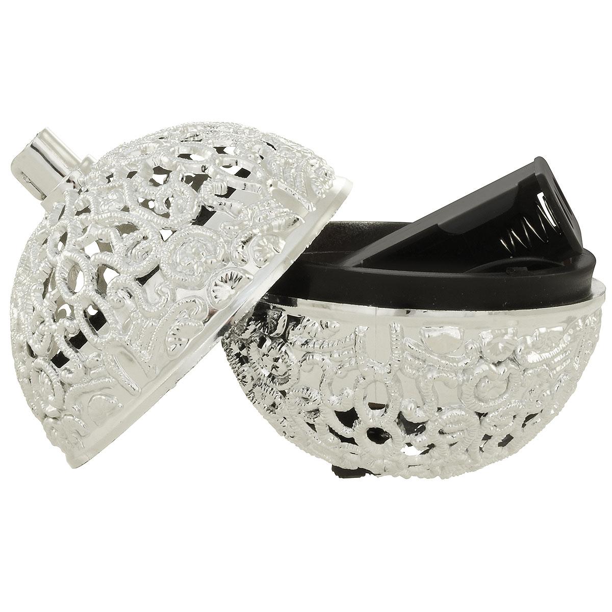 Chirping Bird Ball Silver Ornament