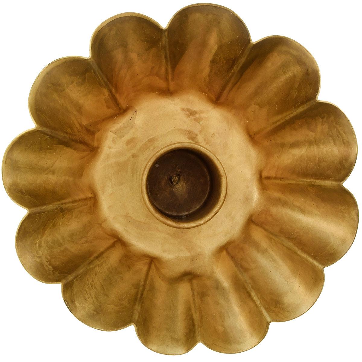 Ruffle Brass Taper Candle Holder