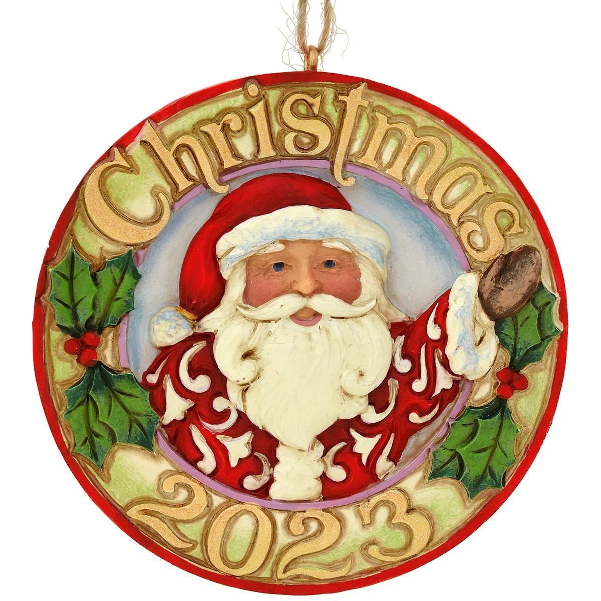 Jolly Santa Christmas 2023 Dated Jim Shore Ornament