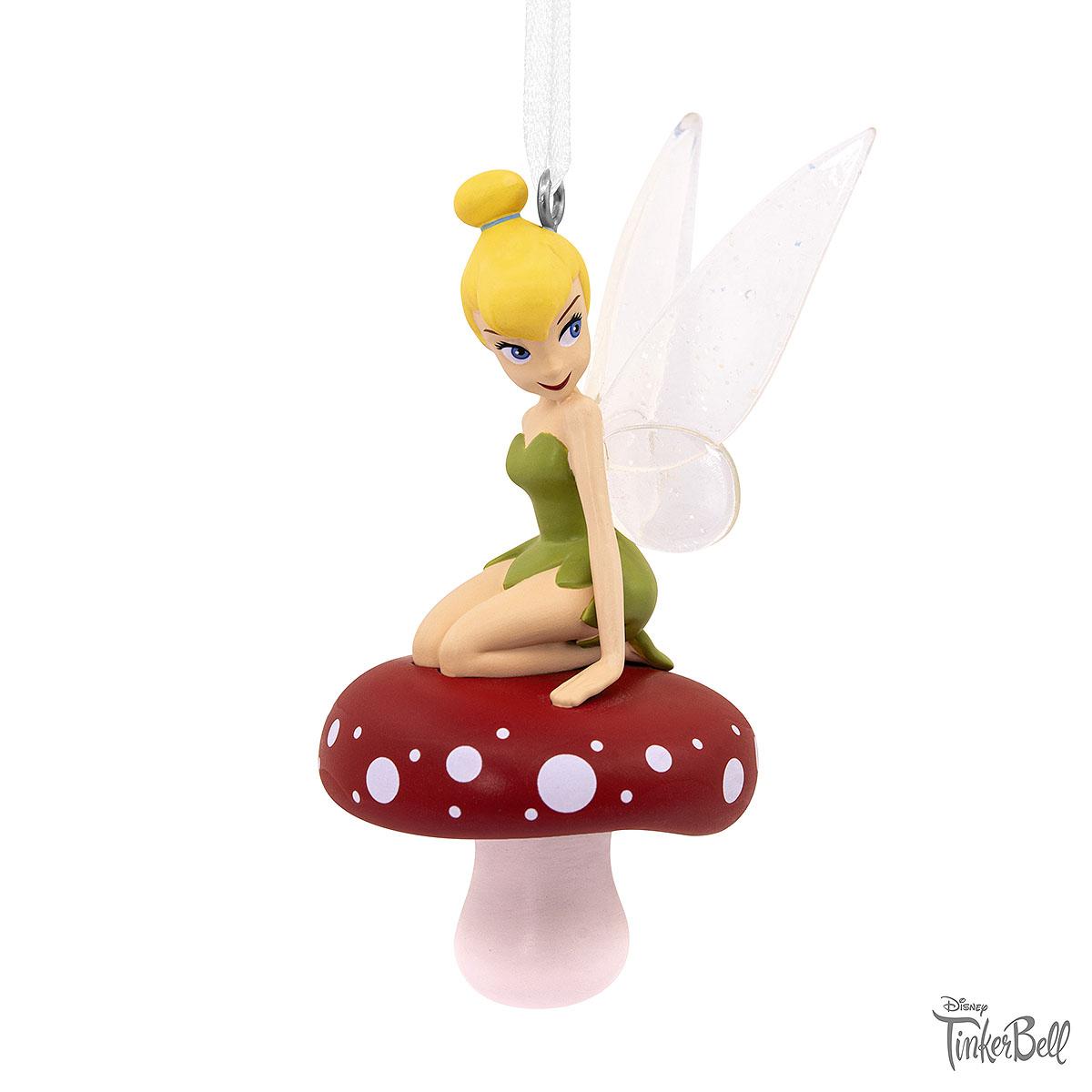 Hallmark Disney Tinker Bell on Mushroom Christmas Ornament