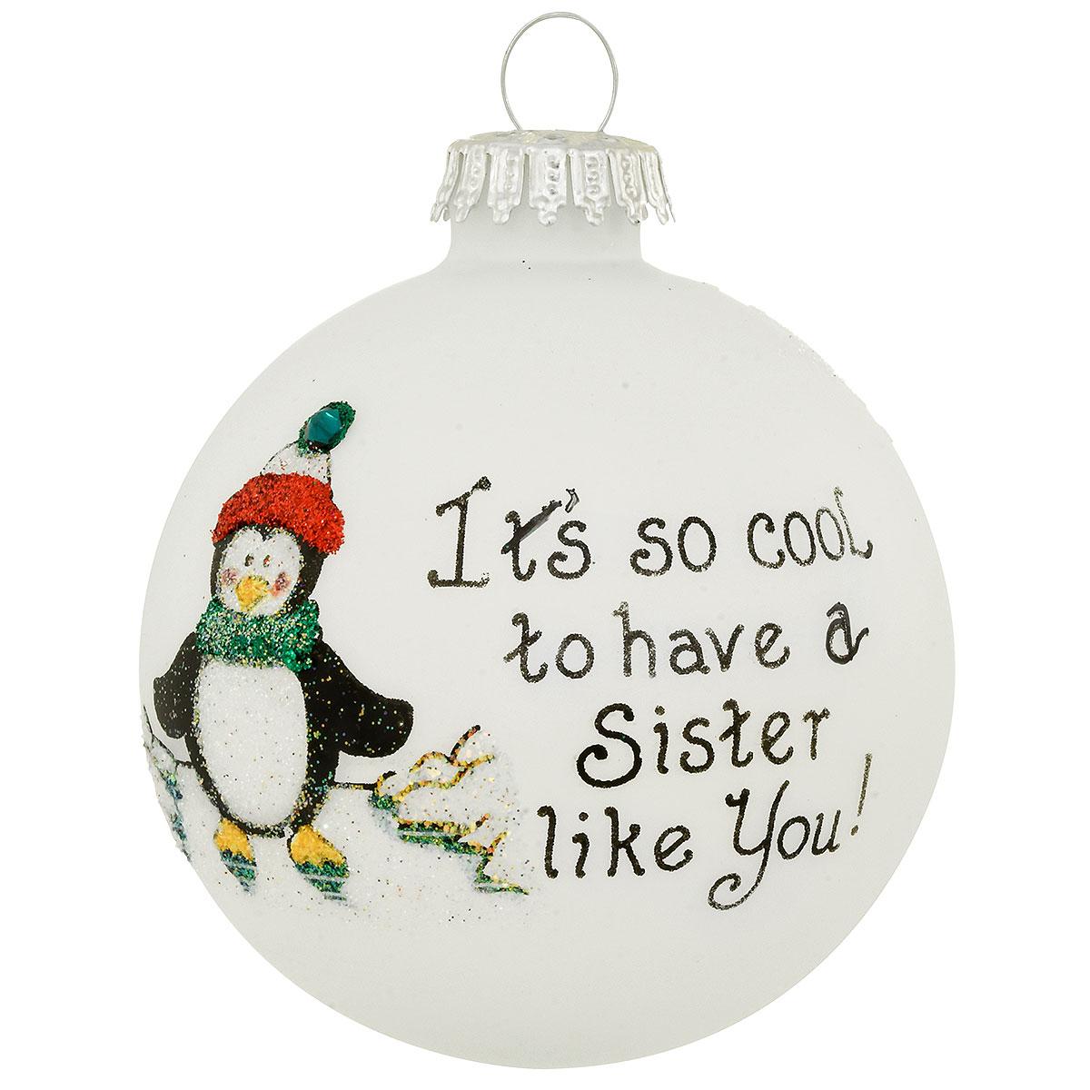 Teresa Thibault Christmas Ornaments Sister Cool Teresa Thibault Glass Ornament