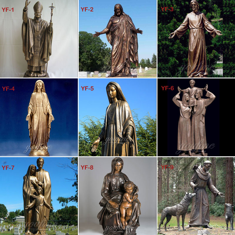 Our lady of grace bronze casting religious statues for sale custom