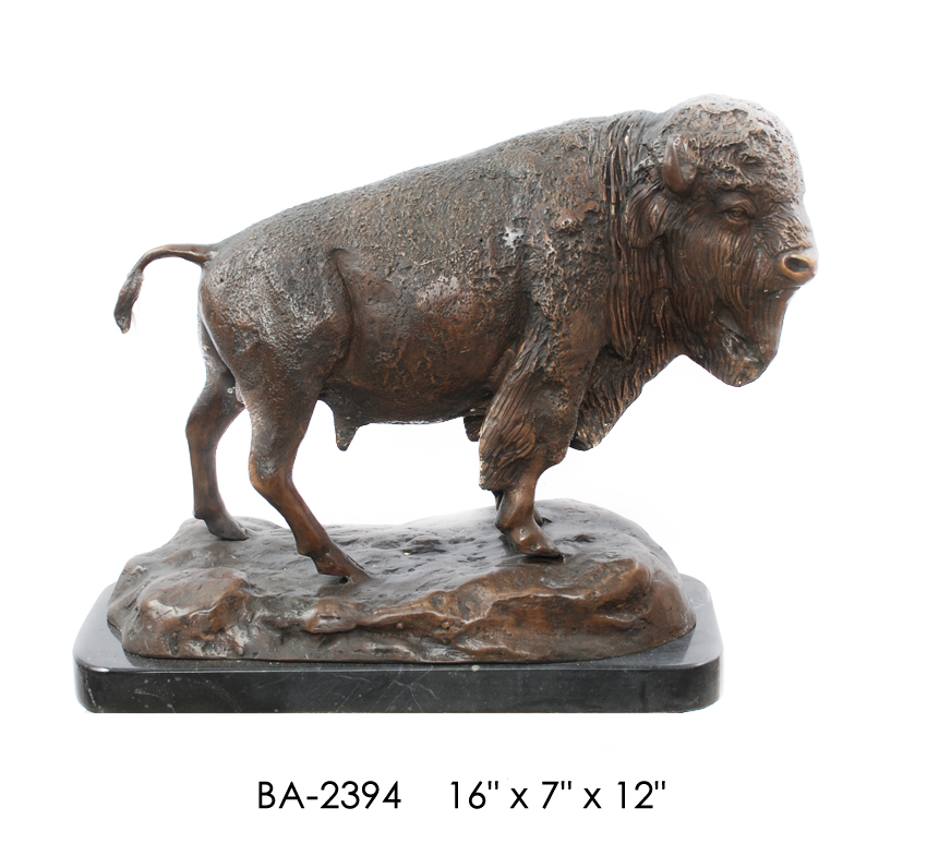 Standing Buffalo Bronze Statues and Fountains