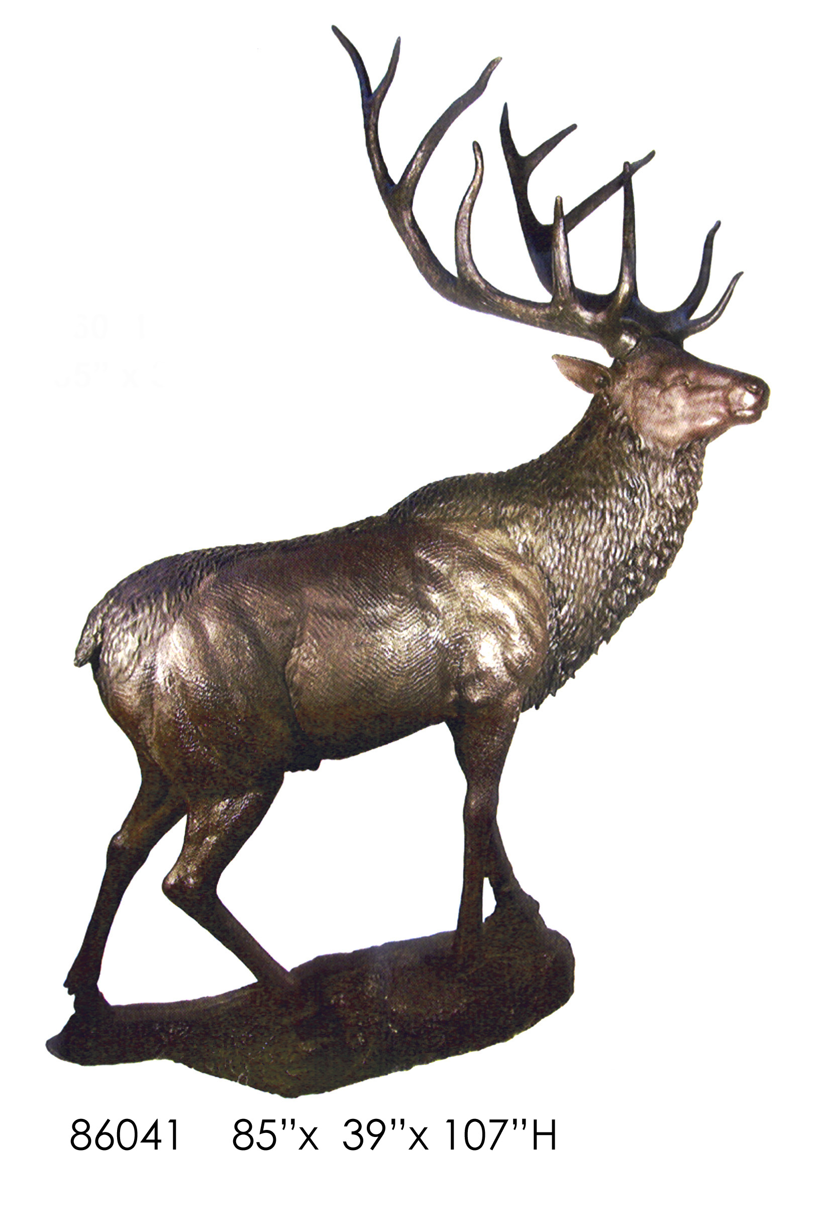 Large Reindeer on Base Bronze Statues and Fountains