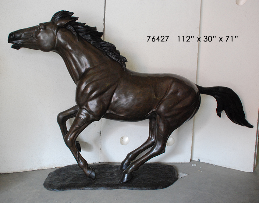 Large Horse Running Bronze Statues and Fountains