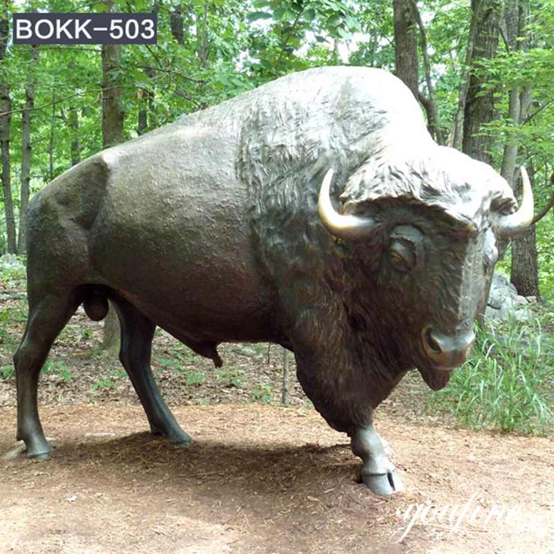 lifesize bronze bison statue YouFine Bronze Sculpture