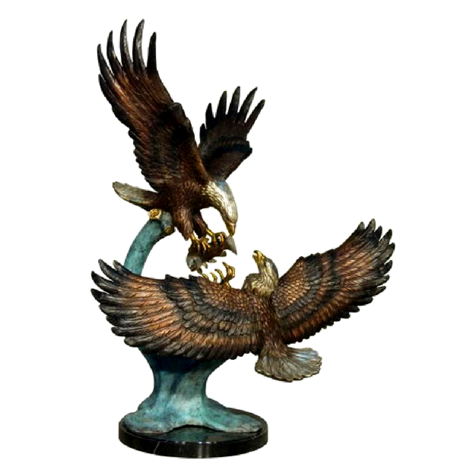Bronze Two Eagle Sculpture Metropolitan Galleries Inc.