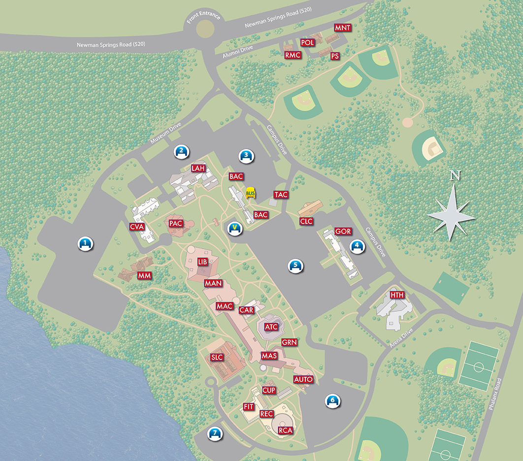 Brookdale Community College Map Maps & Directions Brookdale Community College