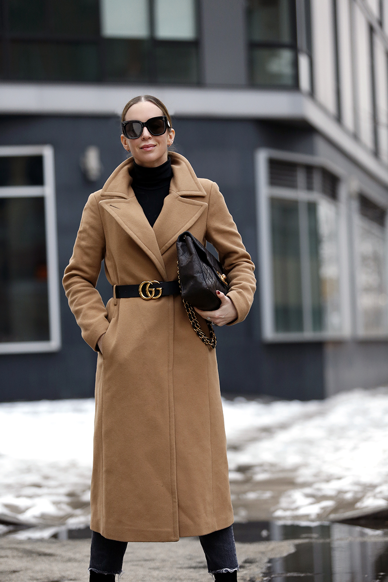 Classic Coat Worn with Two Belt Options Which Do You Prefer?