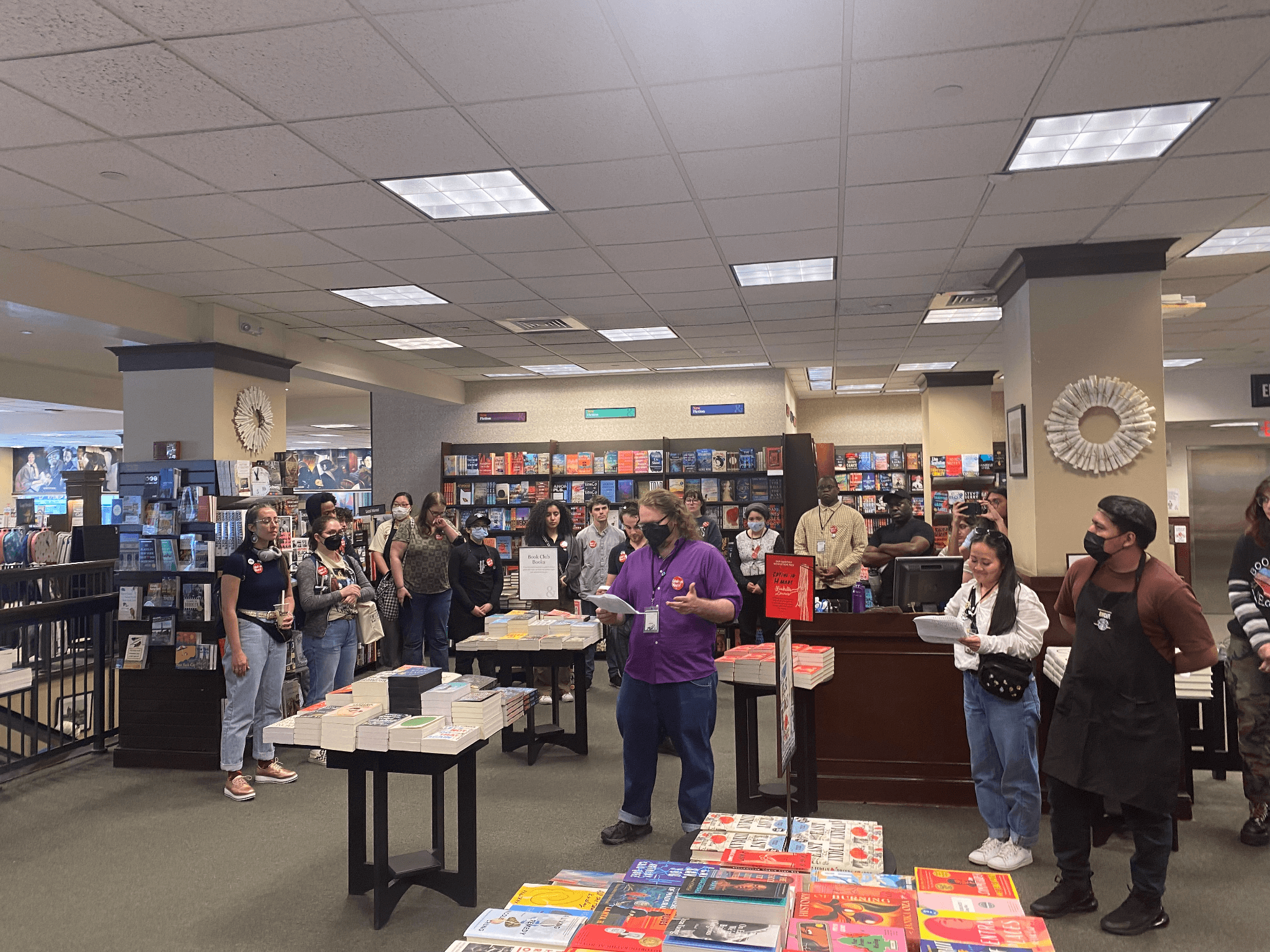 A new chapter Workers at Park Slope Barnes and Noble store vote