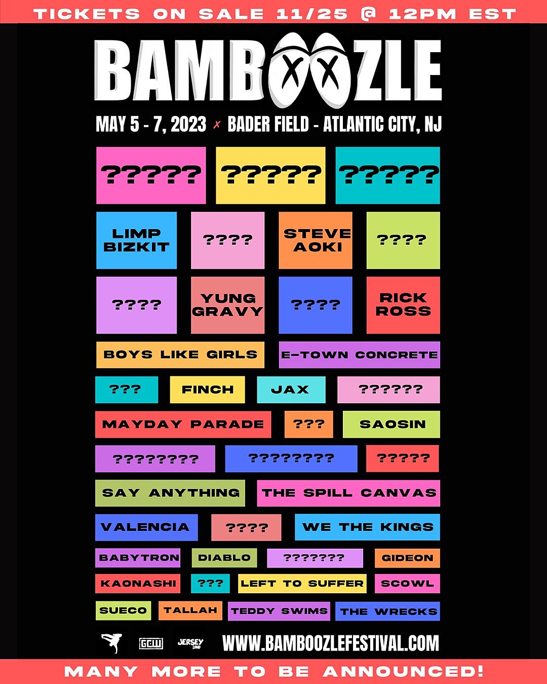 Bamboozle's new poster would like you to know that they haven't